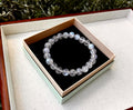 Natural Moonstone Crystal Bracelet: Calming Blue Light Gemstone (25-081)
