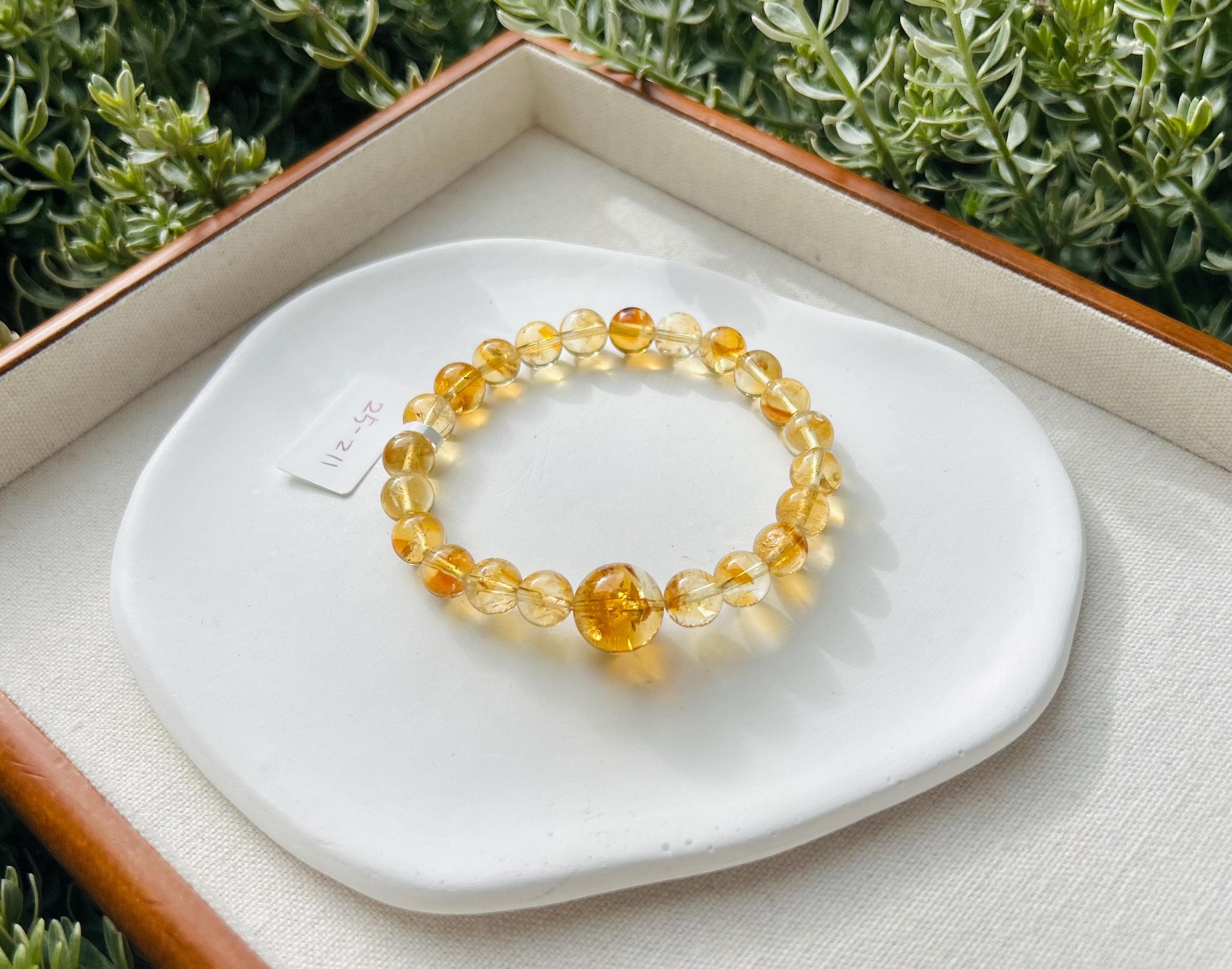 Genuine Citrine Bracelet: Success and Abundance Crystal, Fits up to 17cm wrist (25-211)