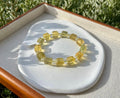 Yellow Square Fluorite beads Bracelet, good Quality fluorite, yellow Fluorite Crystal, Natural Fluorite Crystal (26-039)