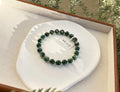 Green Lepidolite Gemstone Bracelet: Healing Stone Jewelry, 8mm Beads, fits up to 17.5cm wrist（26-027)