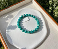 Natural Amazonite Gemstone Bracelet: Stretchy Crystal Healing Beads, fits up to 17.5cm wrist (26-040)