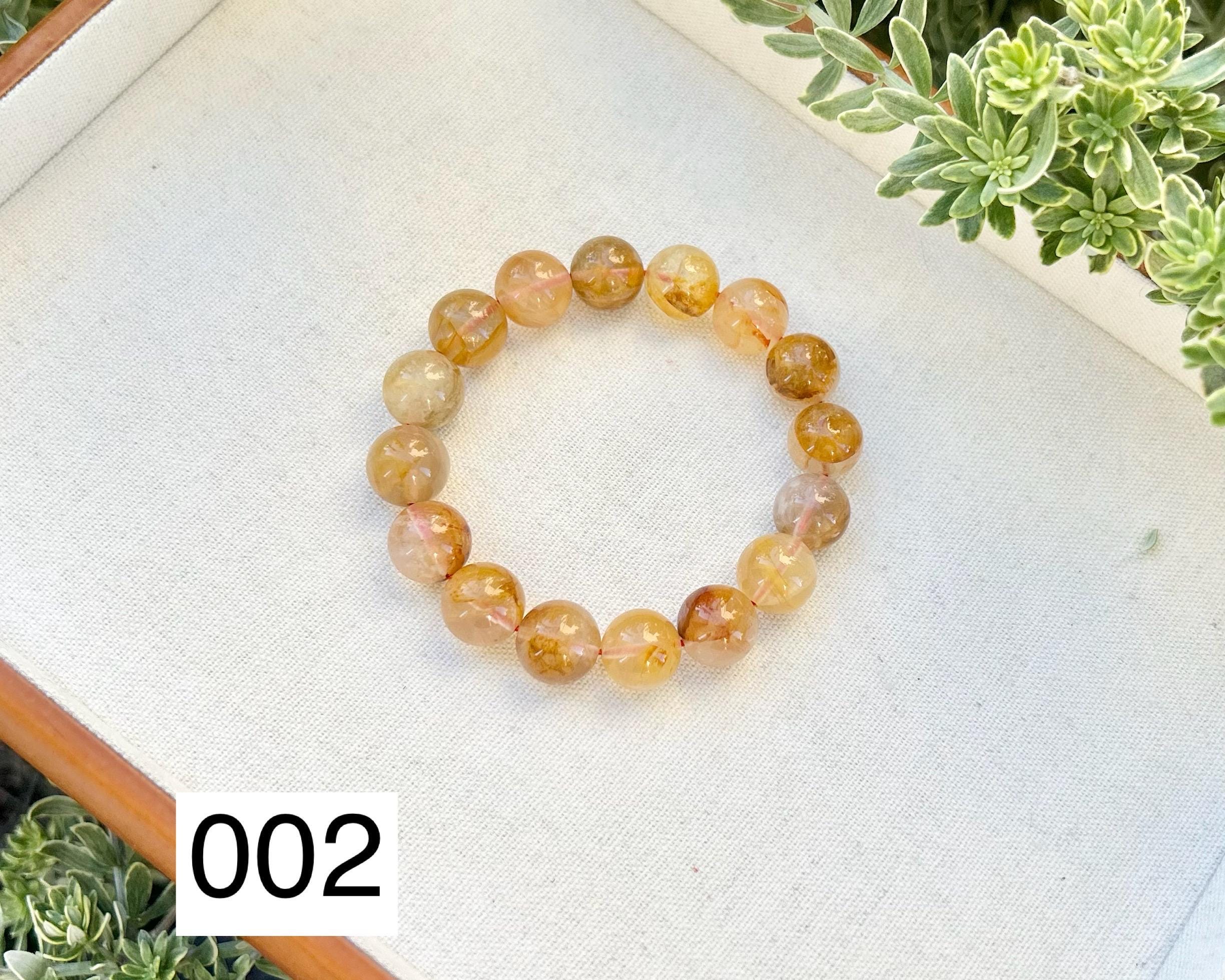 Chunky Hematite Quartz Bead Bracelet: Natural Crystal Jewelry, 13mm, Fits up to 16.8cm (25-072)