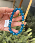 Nature Blue Apatite Bracelet Beads Bracelet, Fits up to 17cm wrist (26-031), Great Gift