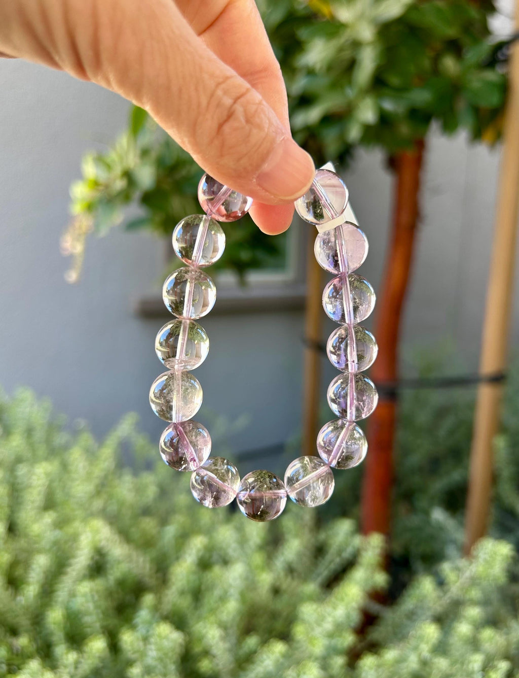 Natural Chunky light color Amethyst Beaded Bracelet, 13mm+ chunky amethyst beads bracelet, Healing Stone, Fits up to 17.5cm wrist)  (26-078)