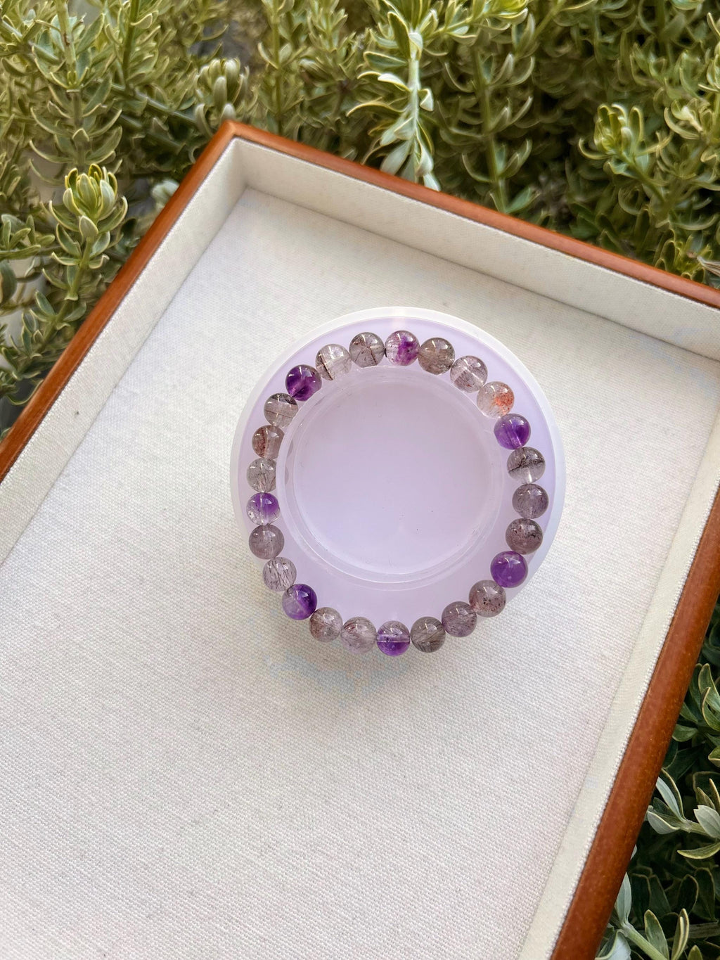 High Quality Super Seven Beads Bracelet, Clear Super seven with abundant minerals, fits up to 17cm wrist (25-217)