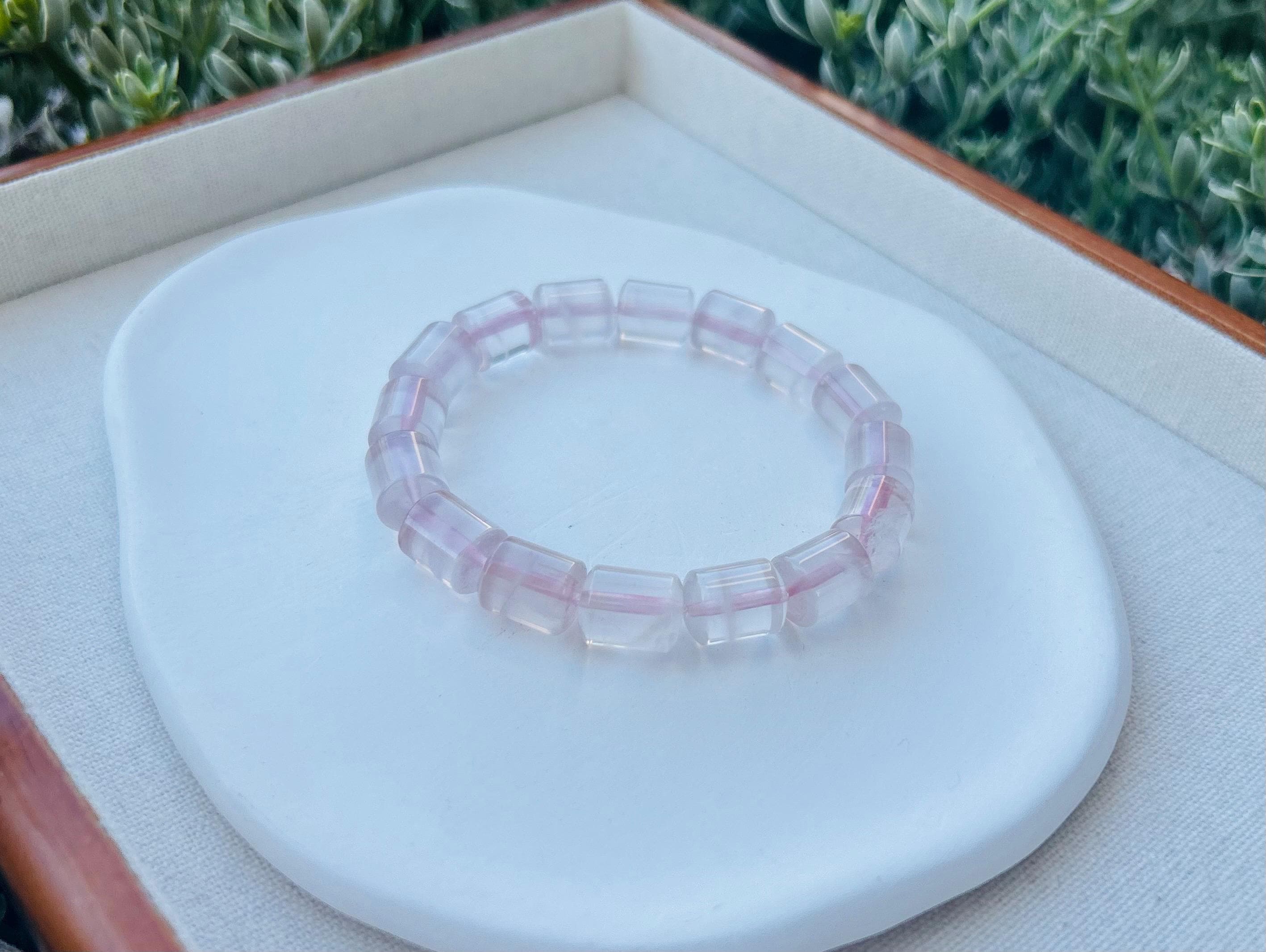 Special Shaped rose quartz beads bracelet (25-107）