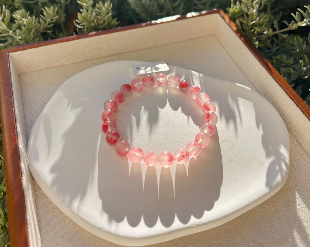 Rhodonite Gem Genuine Bracelet, Natural Icy Rhodonite Bracelet, Genuine Crystal Bracelet, fits up to 17cm  (26-024)