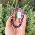 Purple Lepidolite Bracelet: Mica Rutilated Quartz, Fits 17cm Wrist, (25-083)