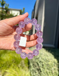 Natural Chunky Amethyst Beaded Bracelet, 15mm+ chunky lavender amethyst beads, Healing Stone, Fits up to 17cm wrist)  (26-188)
