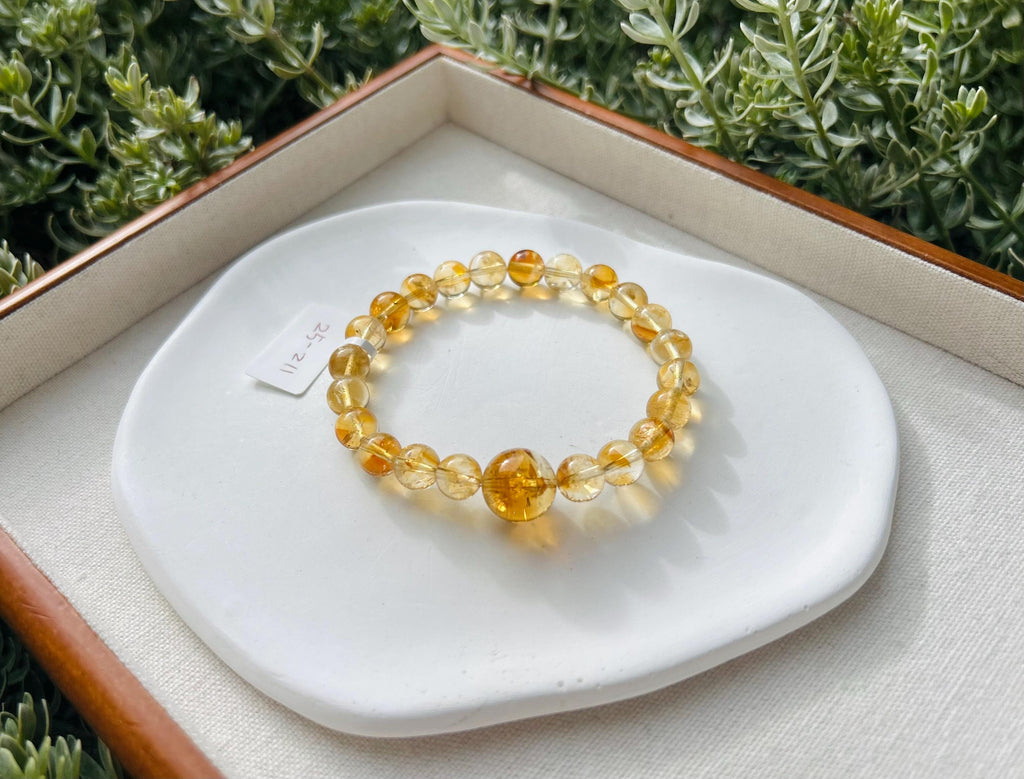 Genuine Citrine Bracelet: Success and Abundance Crystal, Fits up to 17cm wrist (25-211)
