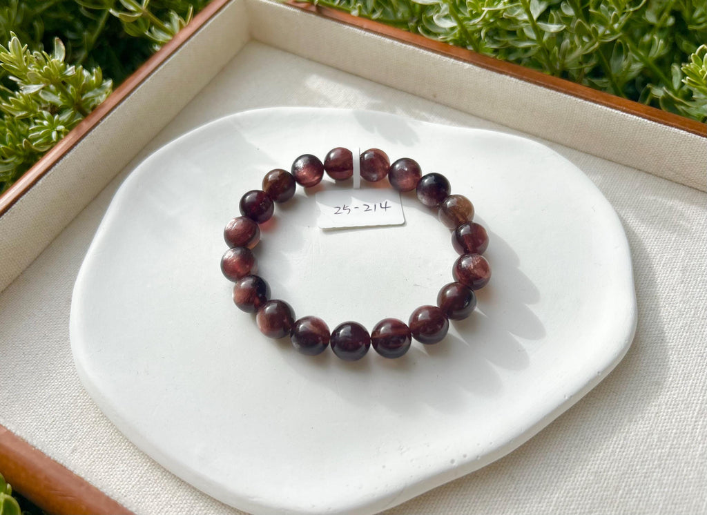 Purple Lepidolite Gemstone Bracelet: Healing Stone Jewelry, 10mm Beads, fits up to 15.8cm wrist（25-214)