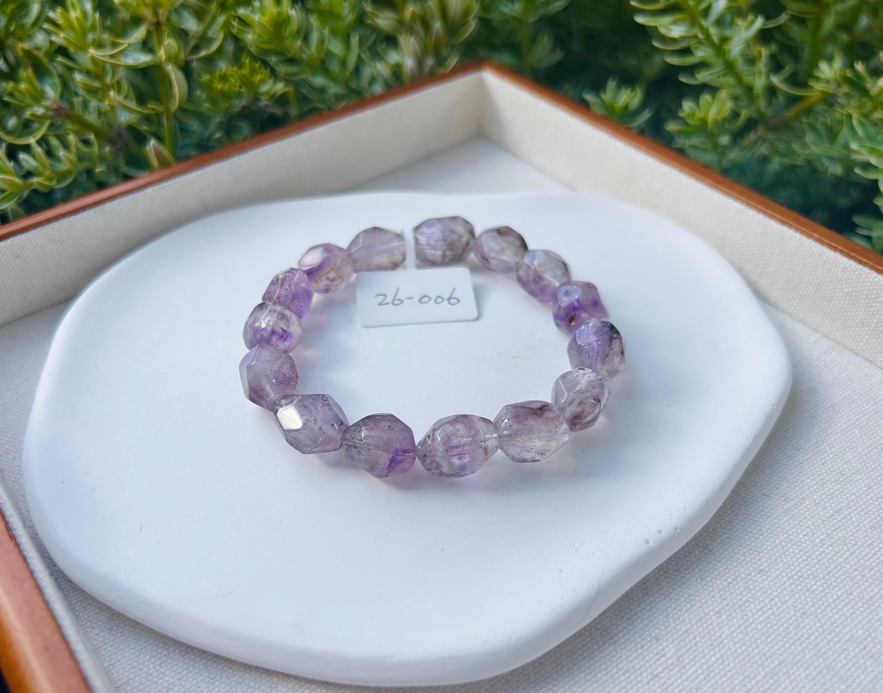 Purple Super seven nuggets beads with minerals, Fits up to 16.5cm (26-006)