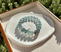 Icy Fluorite Bead Bracelet - 10mm beads, fits up to 17cm wrist  (26-069)
