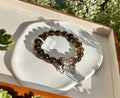 High Quality Natural Smoky Quartz Crystal Bracelet, good healing and protective stone bracelet, Fits up to 16.5cm wrist (26-074)
