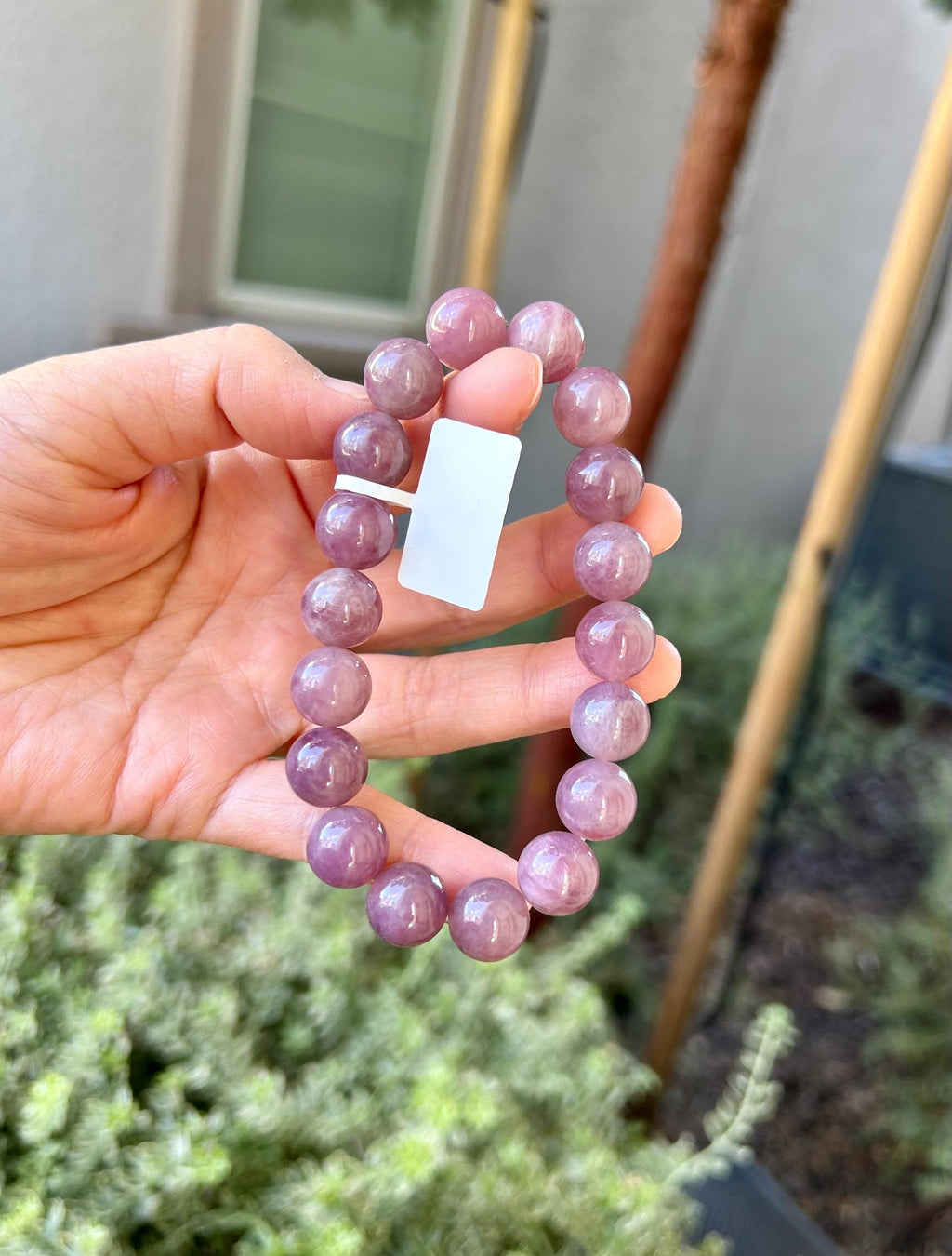 Large size bracelet, Purple Rose Quartz beads Bracelet, 11.5mm beads, Fits up to 17.5cm wrist. (25-205)