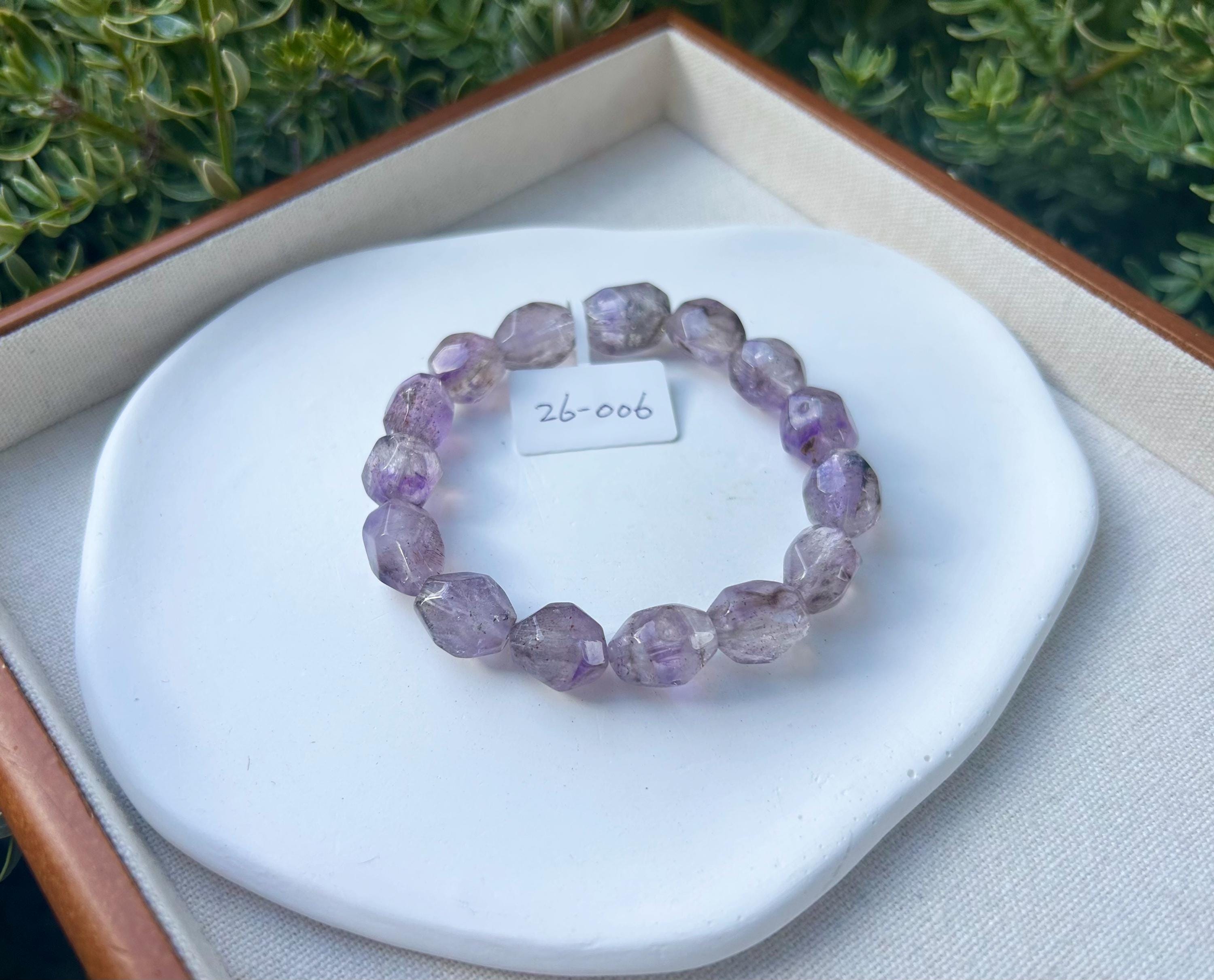 Purple Super seven nuggets beads with minerals, Fits up to 16.5cm (26-006)