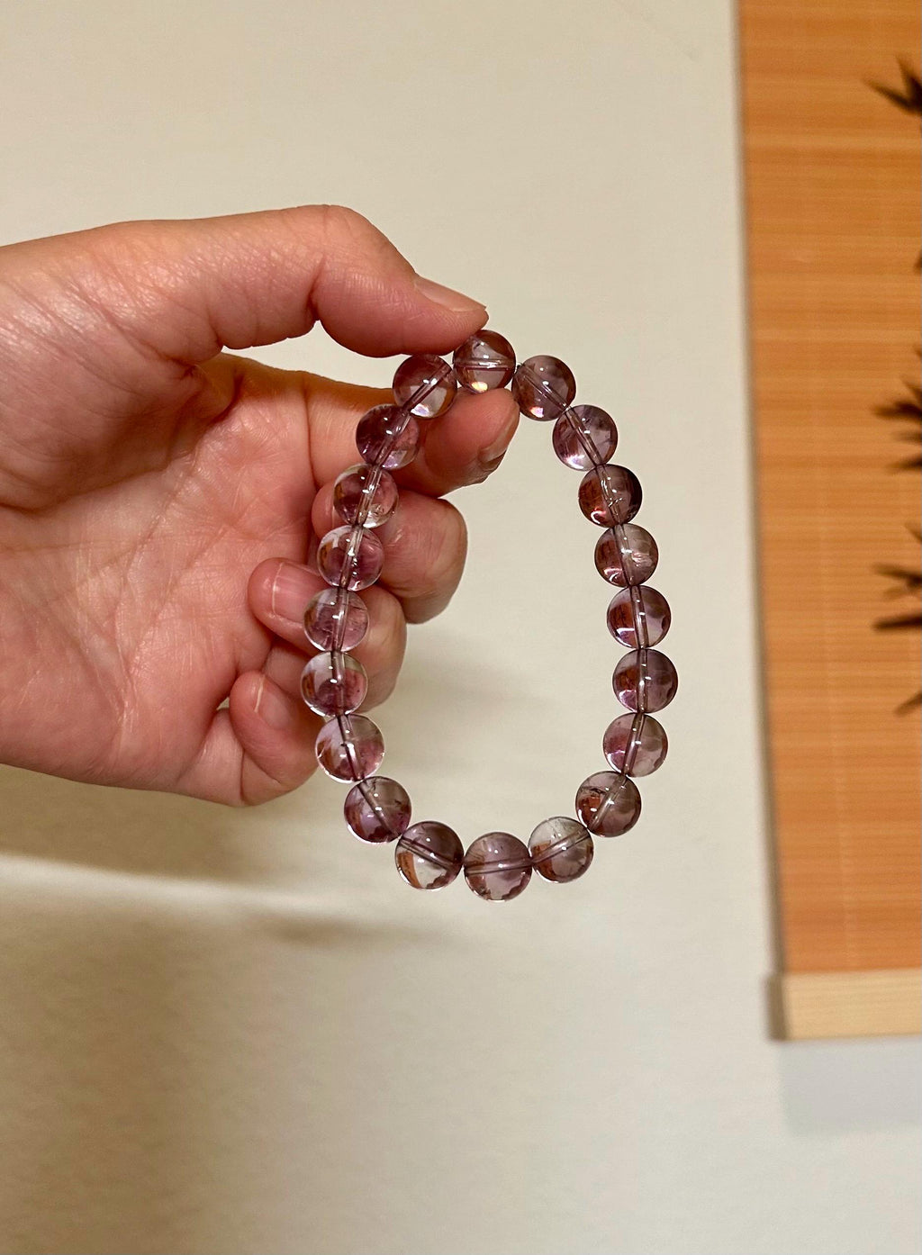 Clear Natural amethyst beads bracelet featuring, 9mm Amethyst Crystal Stretchy Bracelet, fits up to 16cm wrist (26-164)