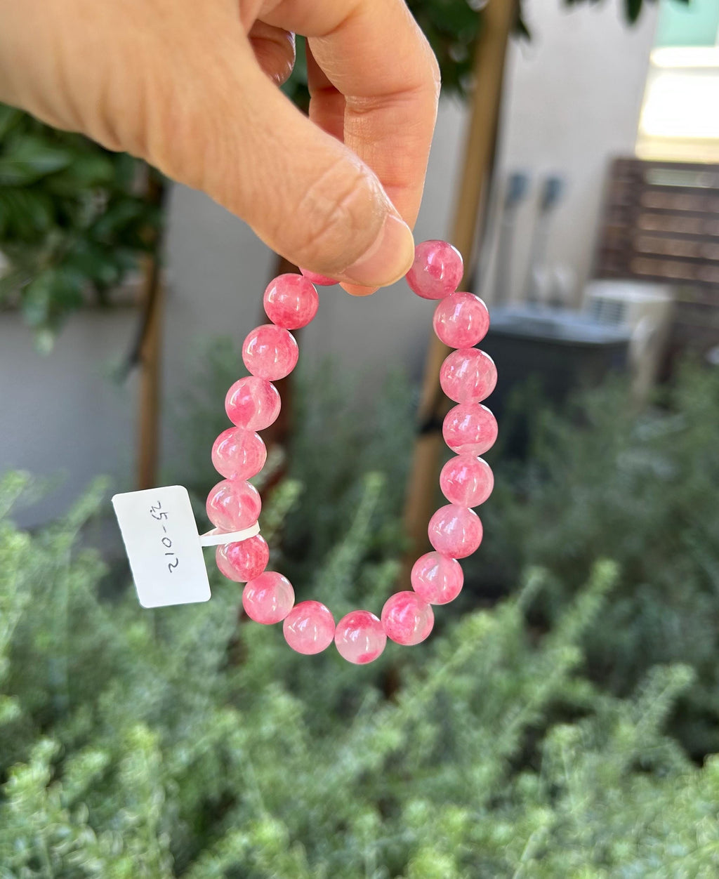 Chunky Rhodonite Gem Genuine Bracelet, Natural Icy Rhodonite Bracelet, Fits up to 17cm wrist  (25-012)