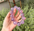 Light purple Natural Chunky Amethyst Beaded Bracelet, 20mm chunky lavender amethyst beads, Healing Stone, Fits up to 18cm wrist)  (26-096)