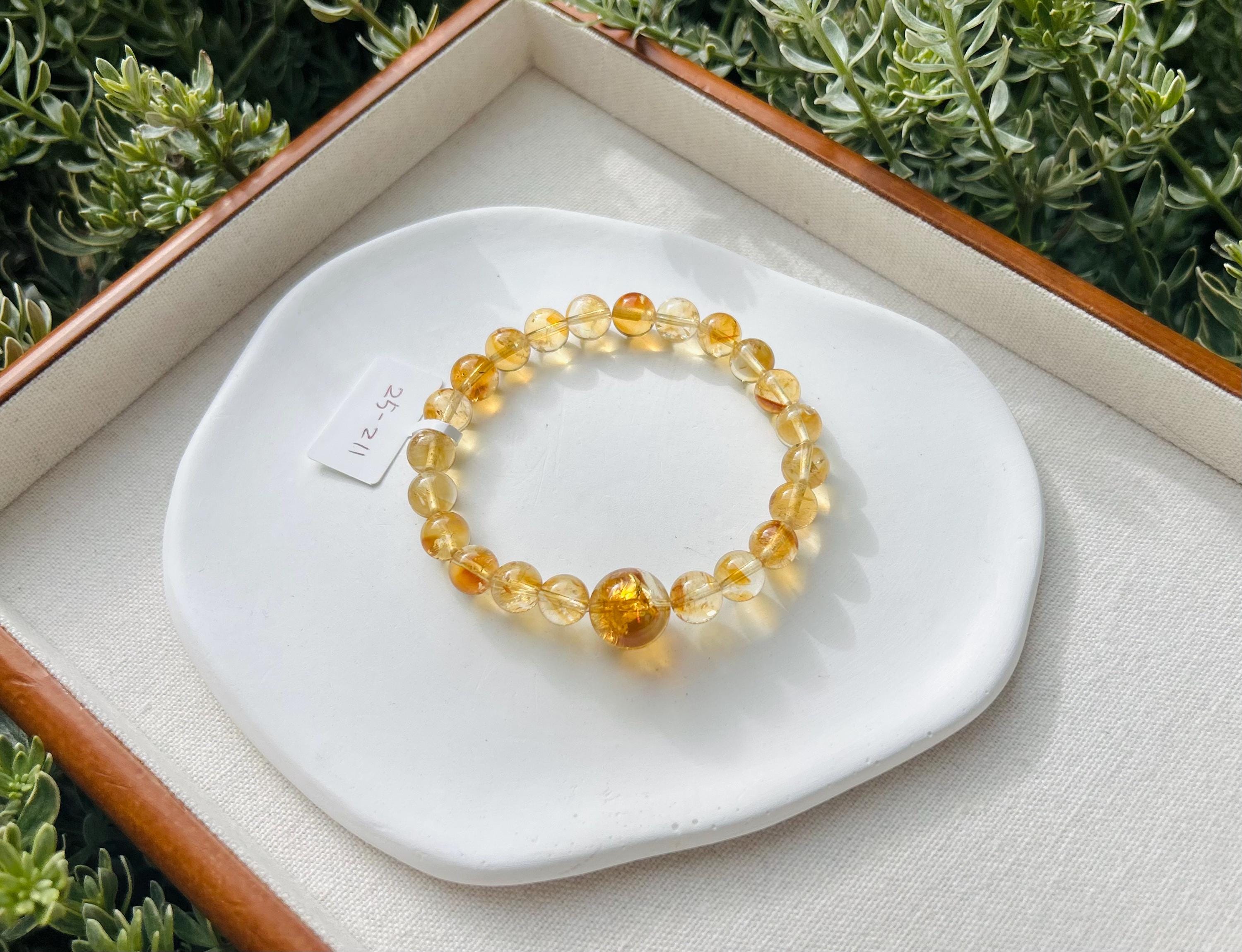 Genuine Citrine Bracelet: Success and Abundance Crystal, Fits up to 17cm wrist (25-211)