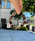 Natural Cintamani Saffordite Tektite Beaded Bracelet - Wishing Stone, fits up to 16.8cm wrist (26-169)