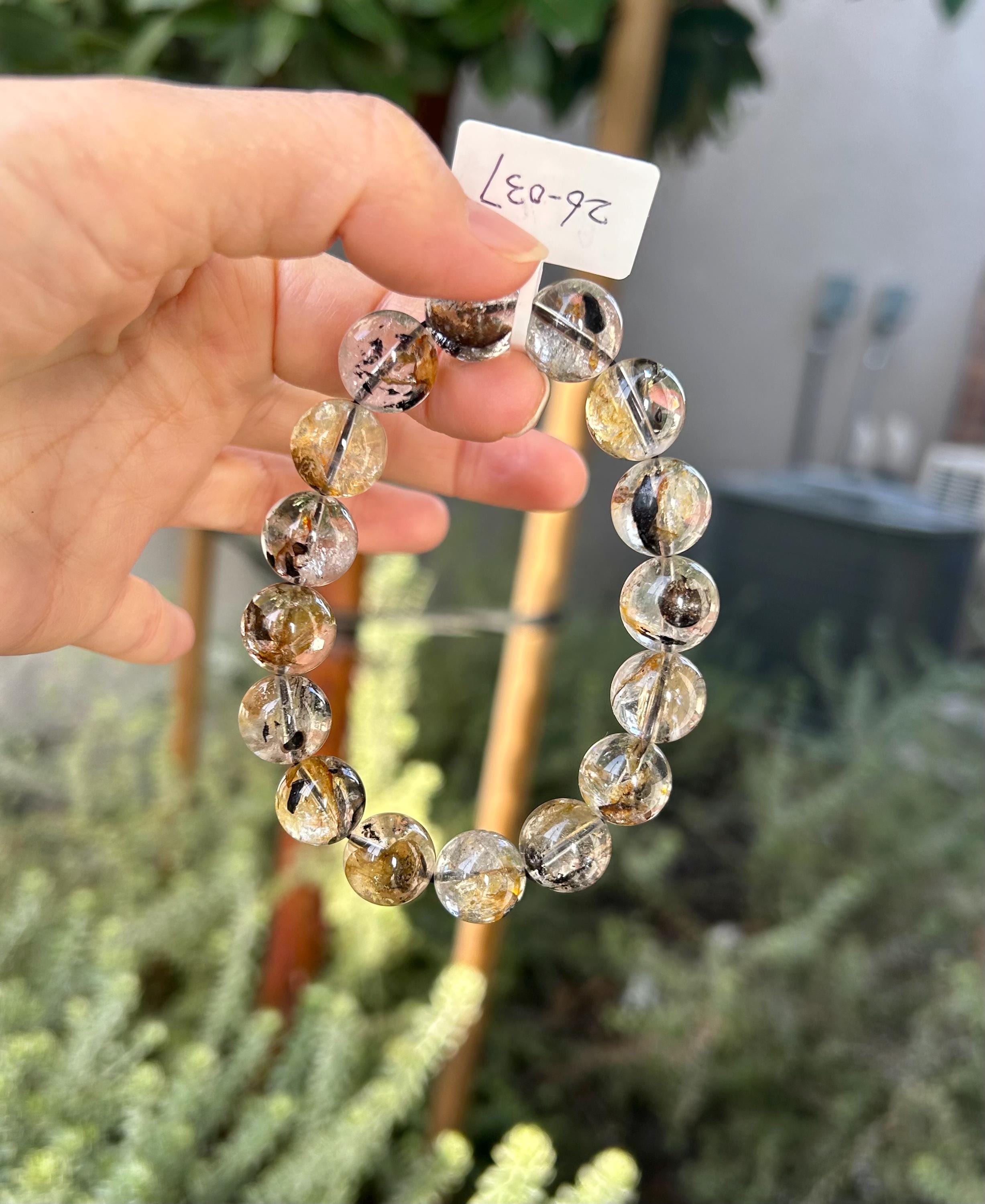Healing Crystal, Herkimer Diamond Crystal Bracelet: High Frequency Healing Gemstone, Fits up to 17cm wrist  (26-037)