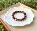 Purple Lepidolite Gemstone Bracelet: Healing Stone Jewelry, 11mm+/- Beads, fits up to 16.5cm wrist（25-186）