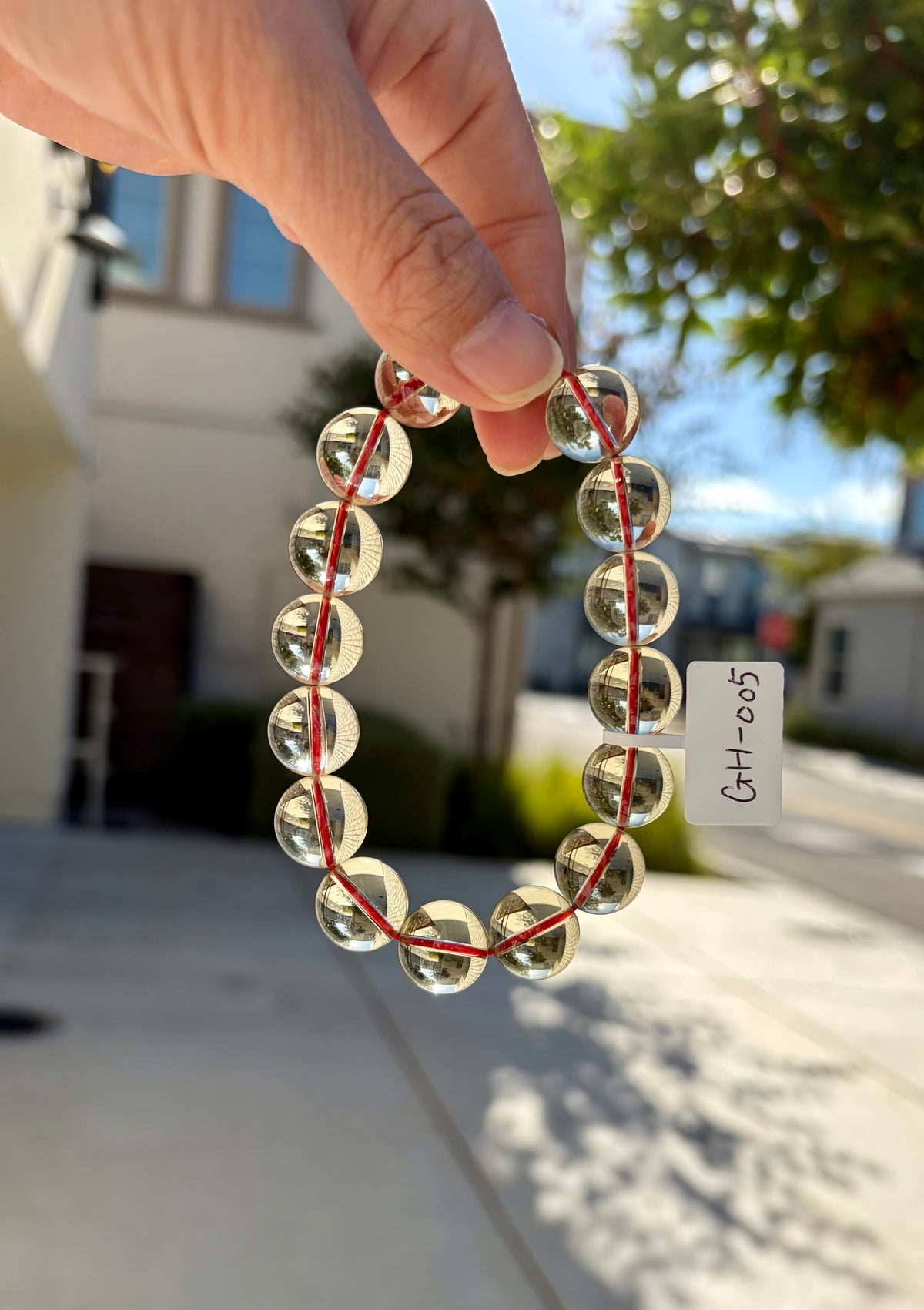 Chunky Citrine Crystal Bracelet – Light Yellow, Solar Plexus Chakra, 14mm beads, Fits up to 18cm (GH-005)