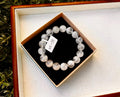 High Quality Natural Snowflake phantom Crystal bracelet, 11.5mm+ beads Natural Snowflake phantom quartz, fits up to 16cm (25-173)