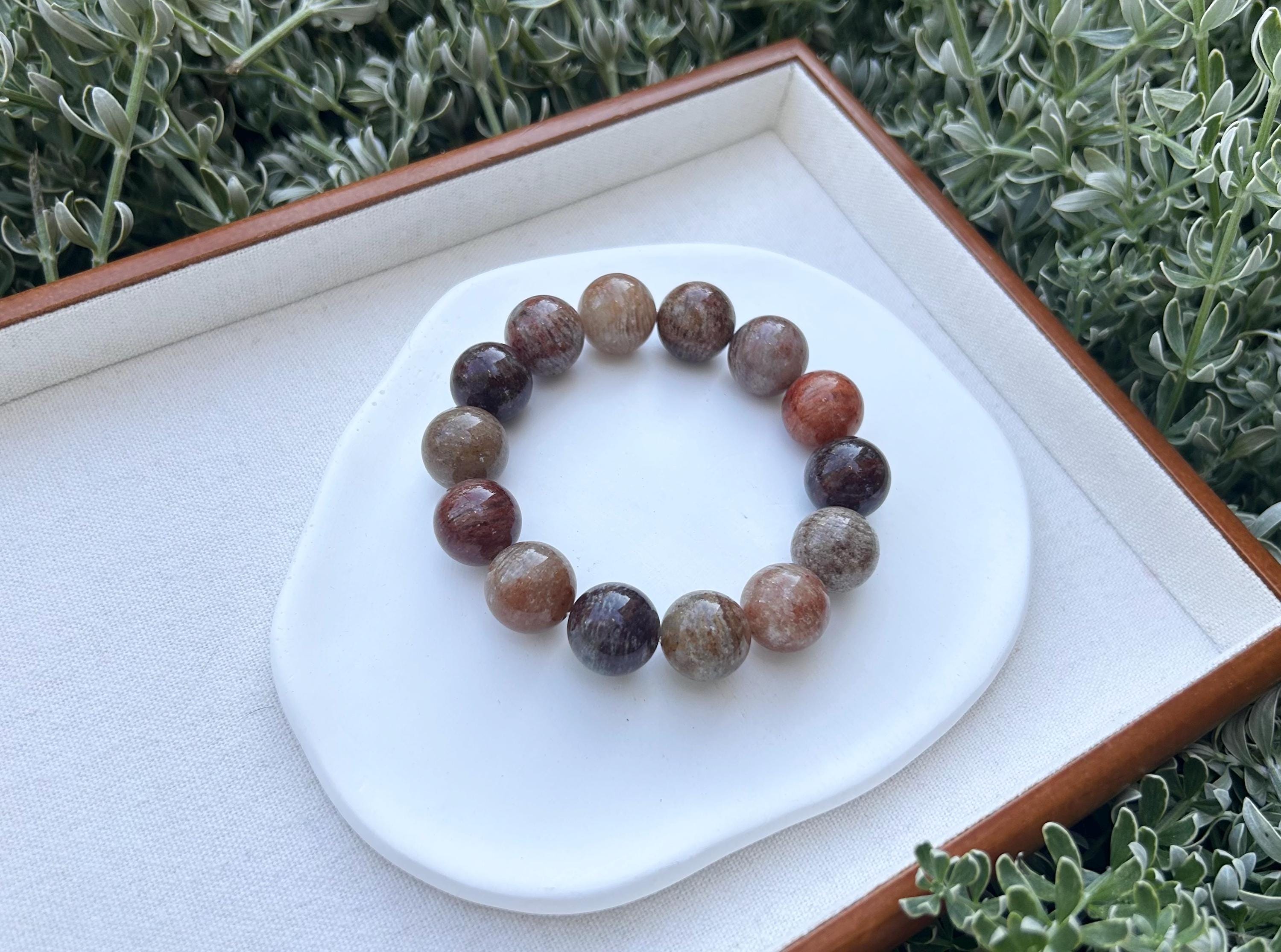 Chunky Phantom Quartz Crystal Beaded Bracelet - 16mm (25-062)