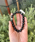 Nature Hypersthene Beads Bracelet, 10mm Hypersthene beads, fits up to 17cm wrist, Lucky Stone, Gold luck stone (26-088)