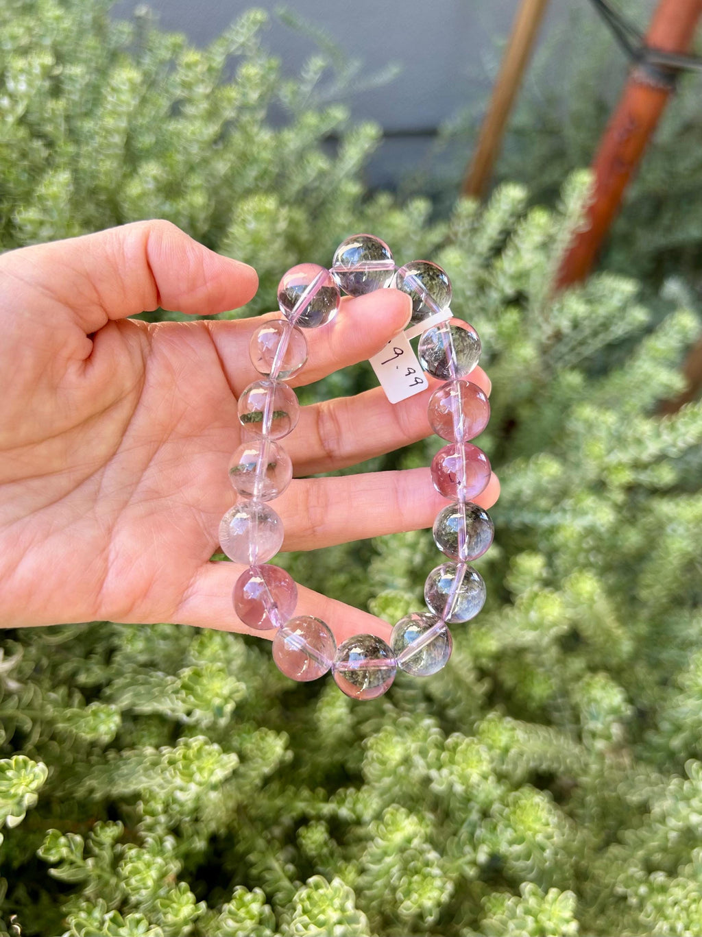 Natural Chunky light color Amethyst Beaded Bracelet, 13mm+ chunky amethyst beads bracelet, Healing Stone, Fits up to 17.5cm wrist)  (26-078)