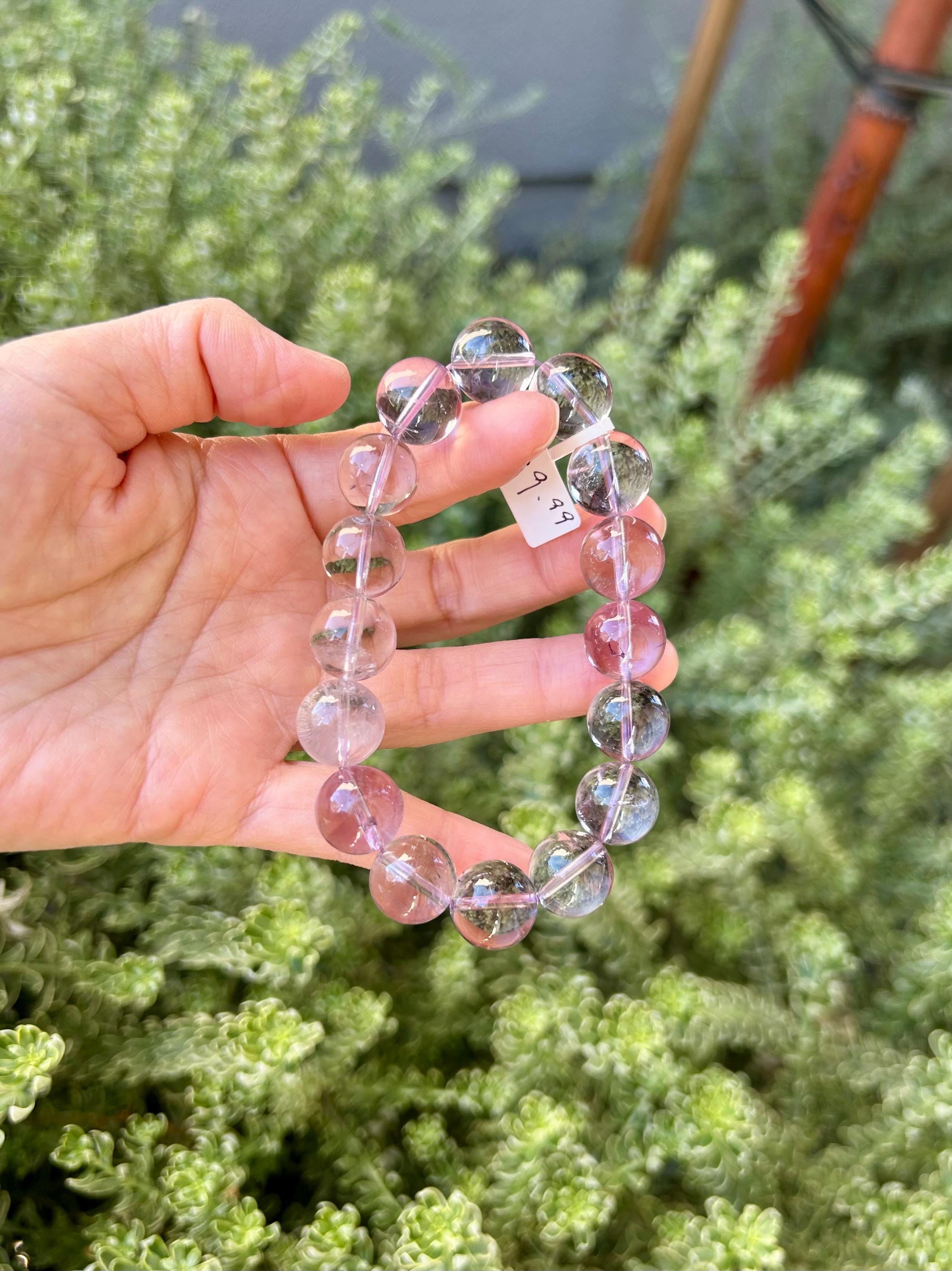 Natural Chunky light color Amethyst Beaded Bracelet, 13mm+ chunky amethyst beads bracelet, Healing Stone, Fits up to 17.5cm wrist)  (26-078)