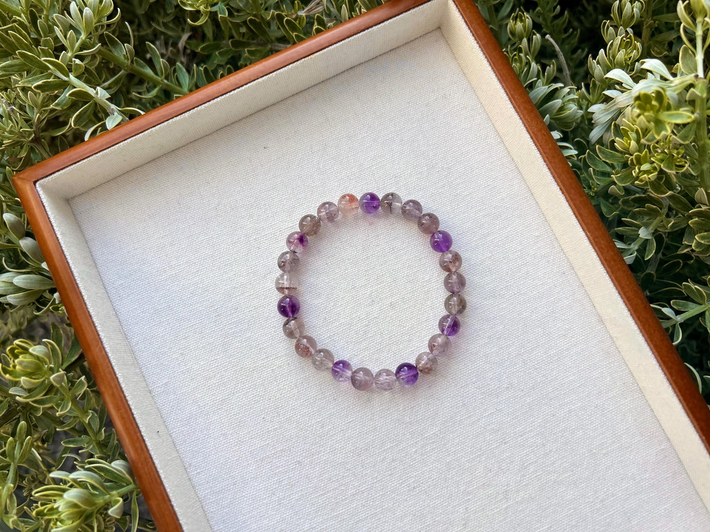 High Quality Super Seven Beads Bracelet, Clear Super seven with abundant minerals, fits up to 17cm wrist (25-217)