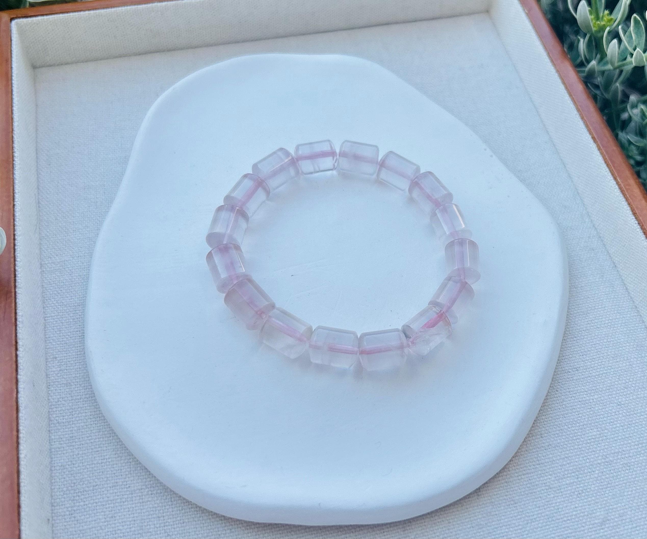 Special Shaped rose quartz beads bracelet (25-107）
