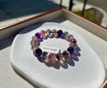 Premium Select, High Grade Super Seven Crystal Bead Bracelet: Abundant Minerals, 10.5mm+, GH-042