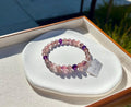 Super Seven Beads Bracelet: Rare Pattern Crystal Healing Jewelry, fits up to 17.5cm wrist (26-178)