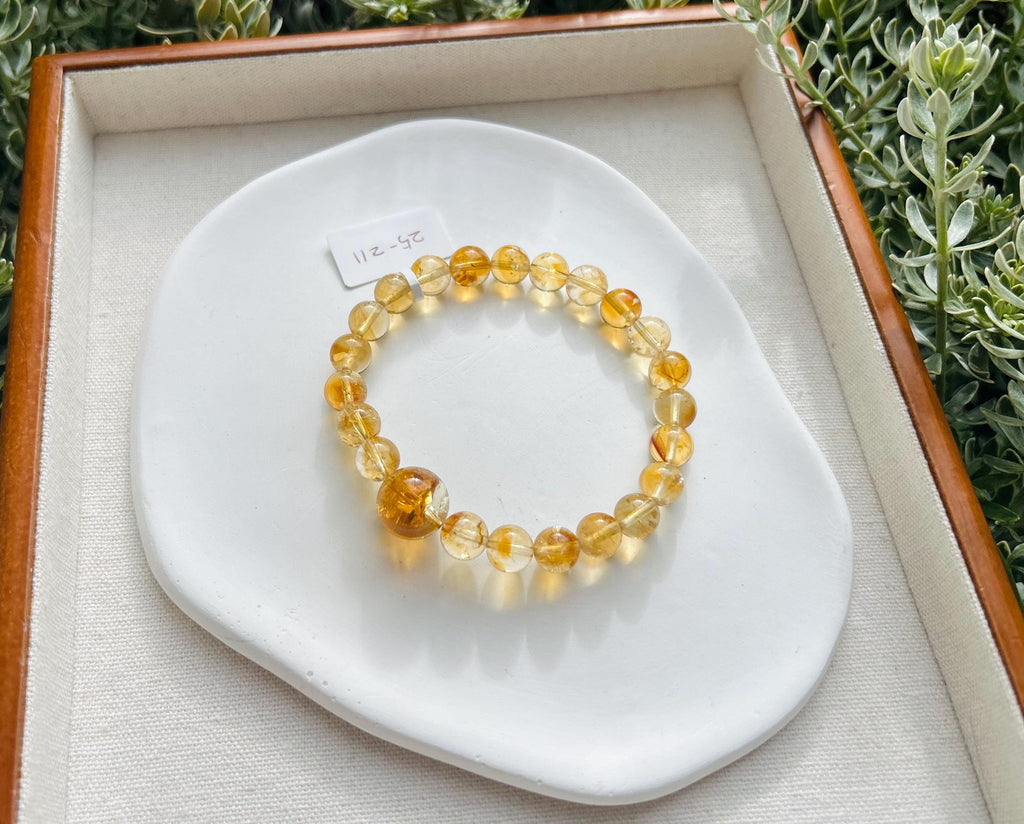 Genuine Citrine Bracelet: Success and Abundance Crystal, Fits up to 17cm wrist (25-211)