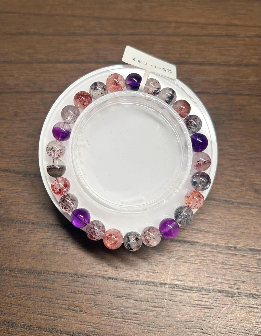Super Seven Beads Bracelet: Rare Pattern Crystal Healing Jewelry (GH-023)