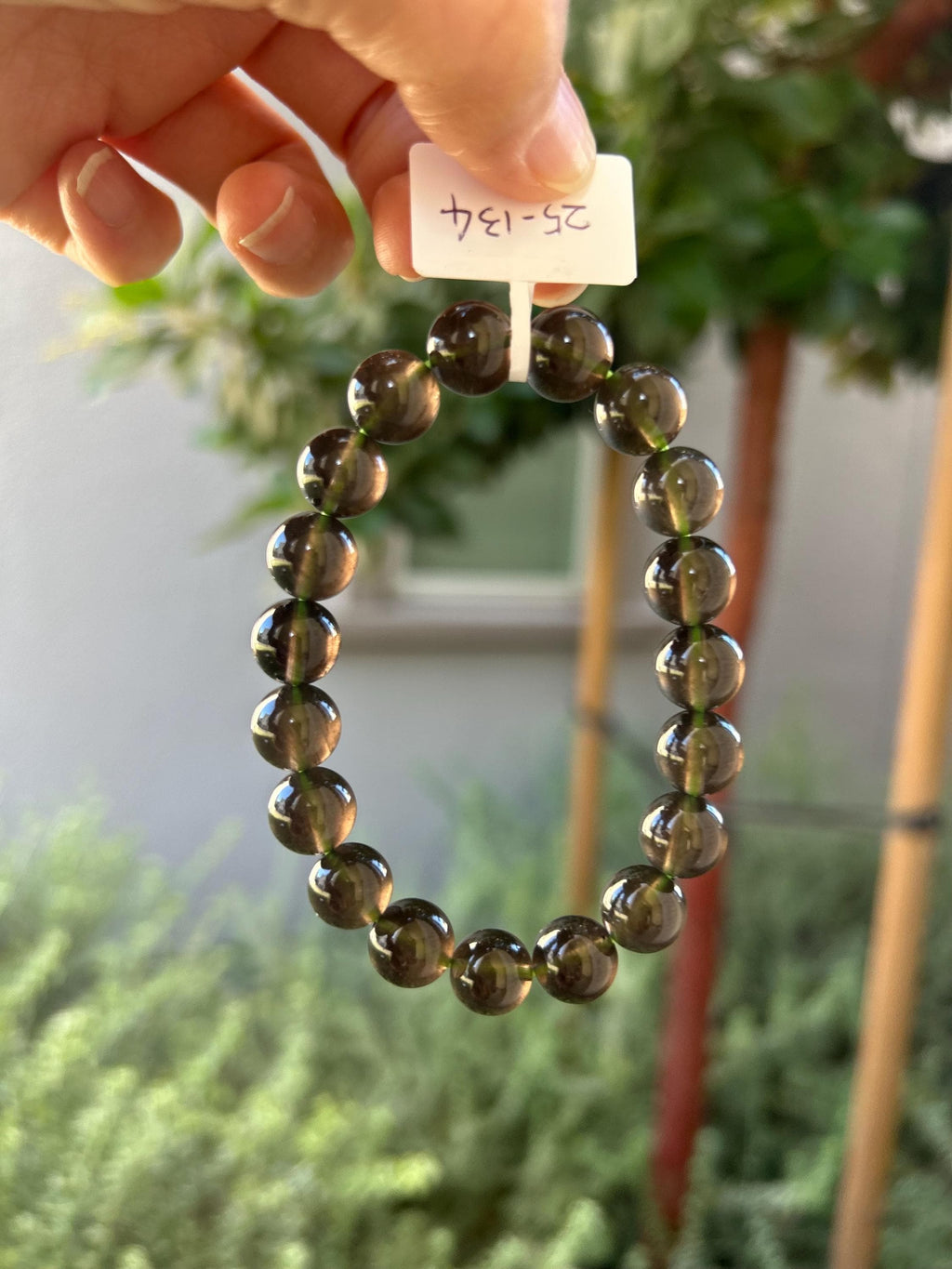 Natural Cintamani Saffordite Tektite Beads Stretchy Bracelet, Wishing Stone, 10mm Beads, Fits up to 16cm (25-134)