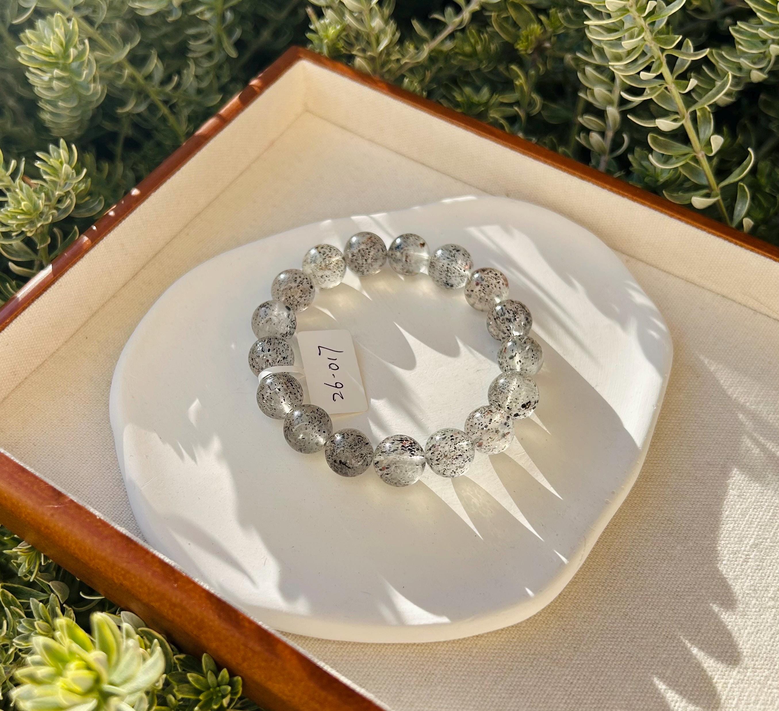 Biotite in Quartz beads Bracelet - 12mm Beads, Fits 17cm Wrist,  (26-017)