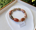 Thailand Petoskey stone bead Bracelet, fits up to 17cm wrist (25-162)