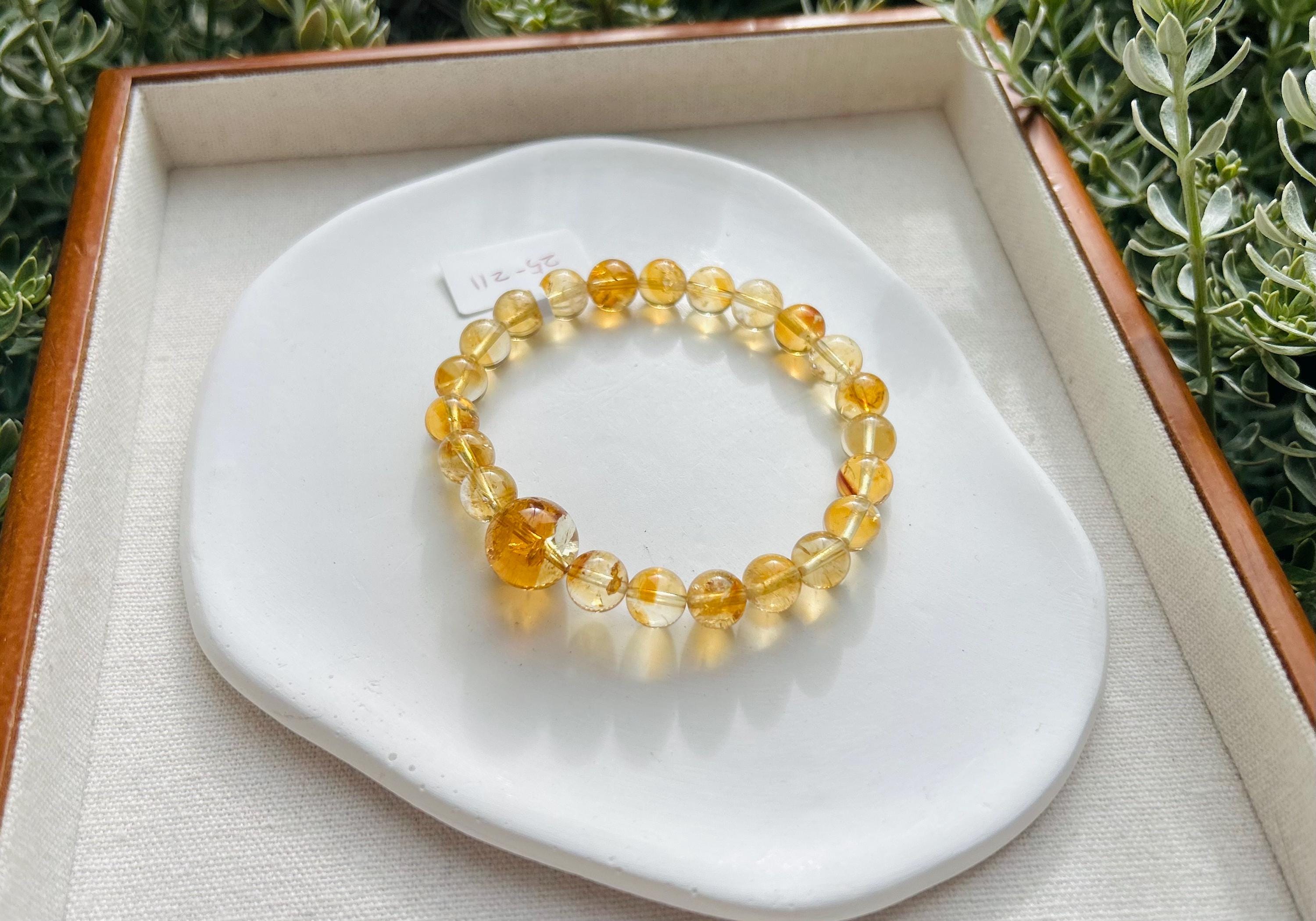 Genuine Citrine Bracelet: Success and Abundance Crystal, Fits up to 17cm wrist (25-211)