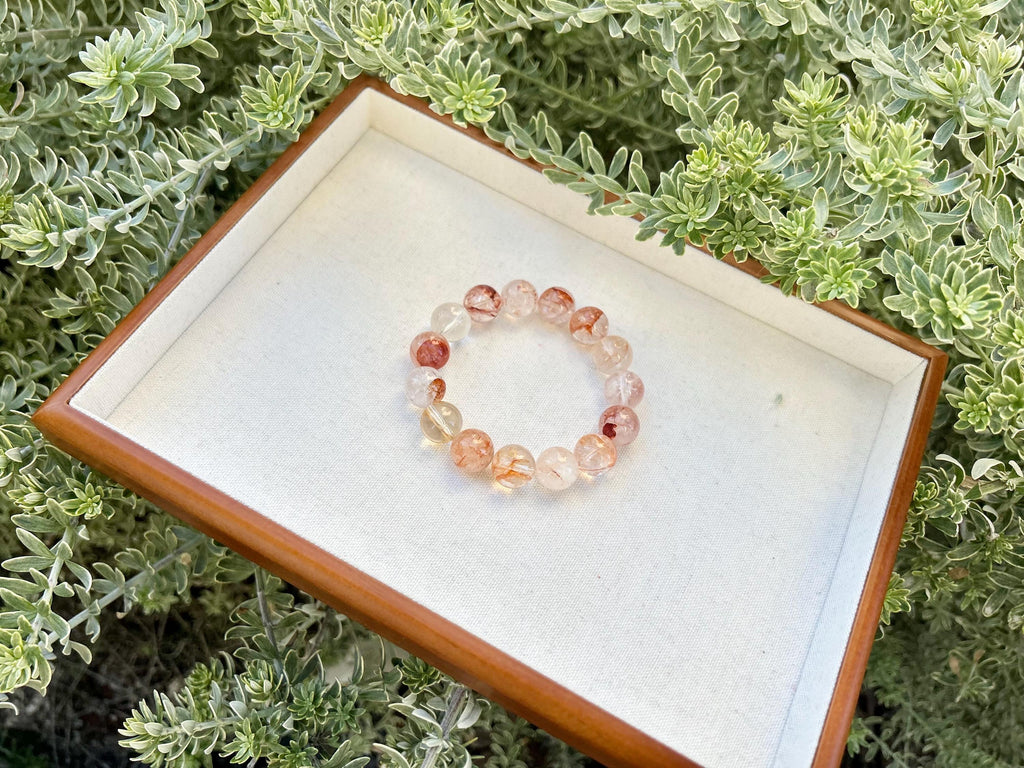 Chunky Hematite Quartz Bead Bracelet: Natural Crystal Jewelry, 13mm, Fits up to 16.8cm (25-072)