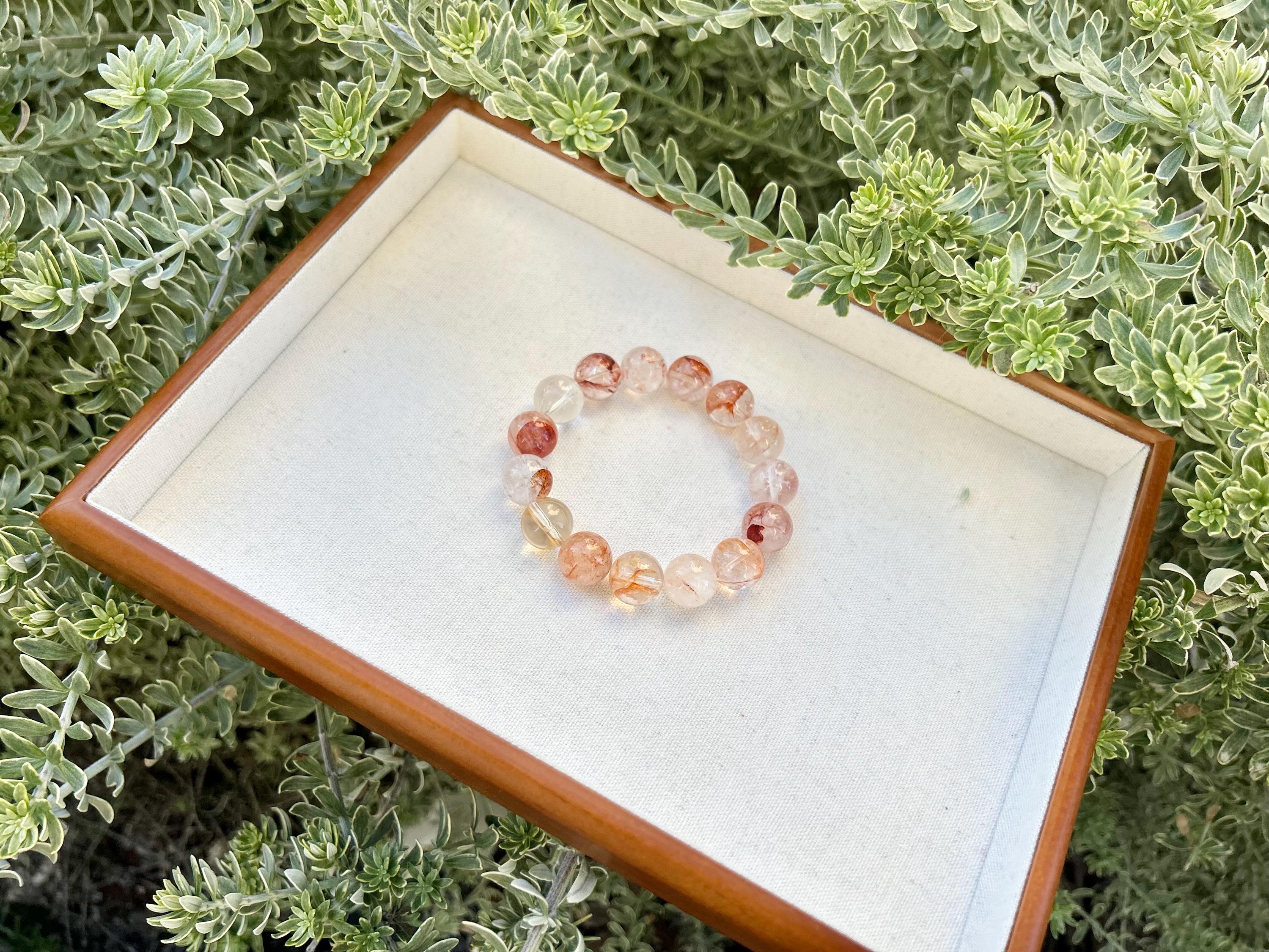 Chunky Hematite Quartz Bead Bracelet: Natural Crystal Jewelry, 13mm, Fits up to 16.8cm (25-072)