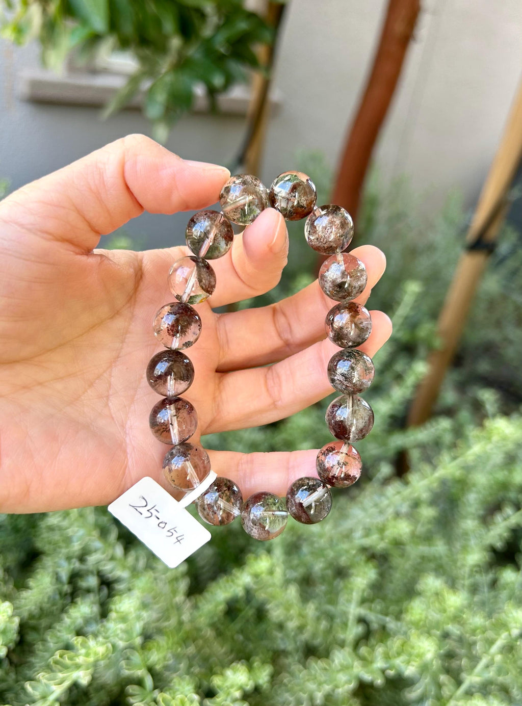 Rare seen beautiful colors phantom clean quartz beads bracelet, Chunky Crystal Beads Bracelet (25-054) (Fits up to 19cm wrist)