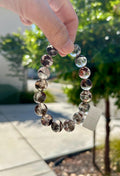 Rare seen beautiful colors phantom clean quartz beads bracelet, Chunky Crystal Beads Bracelet (25-054) (Fits up to 19cm wrist)