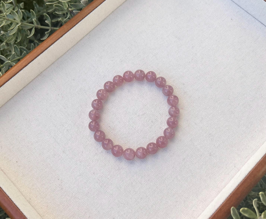 High Quality Purple Rose Quartz beads Bracelet, Love Stone Rose Quartz Crystal Bracelet, Rose Quartz Stretchy Bracelet