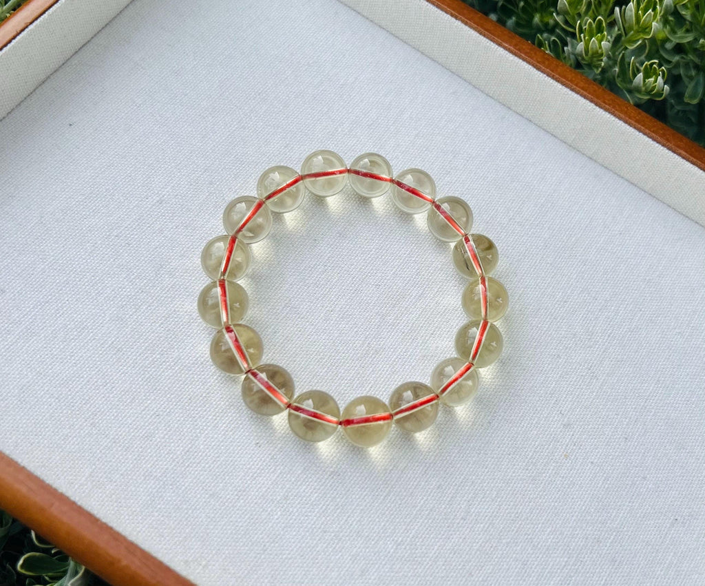 Premium Select High Grade Brazilian Genuine Chunky Citrine Crystal Bracelet - 12mm, Wealth Stone, Solar Plexus Chakra (GH-008)
