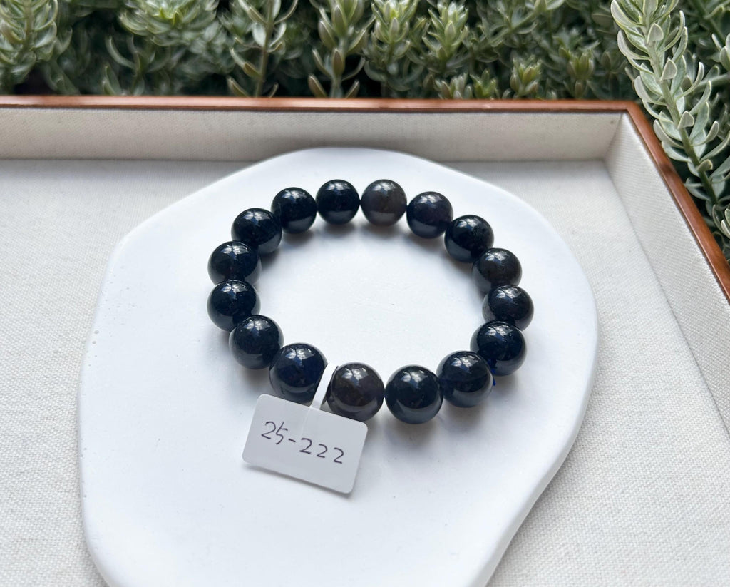 Chunky Natural Cordierite/Iolite Beads Bracelet, 13mm+ beads, fits up to 17cm wrist (25-222)